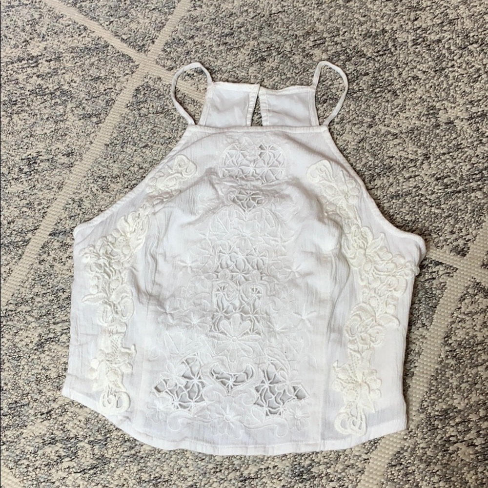 abercrombie & fitch lace crop top